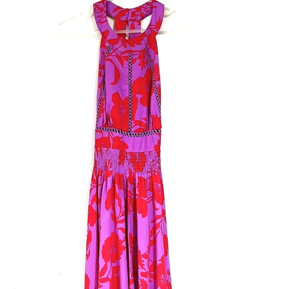 NEW! Anthropologie Abel the Label Floral Cut out Back Tie Maxi Dress, Size S - Picture 15 of 16